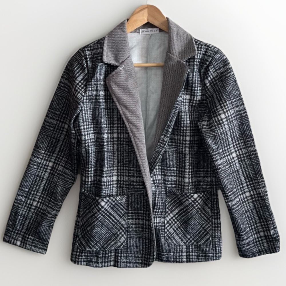 Ran Ran Plaid Print Blazer NWOT